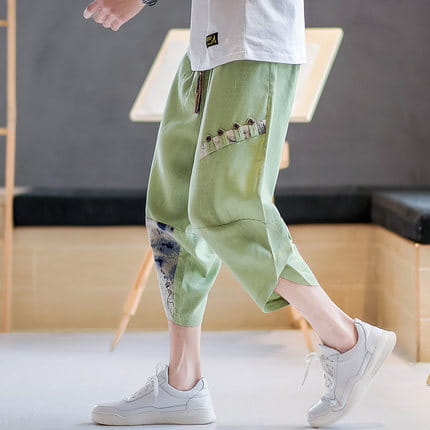 Cotton And Linen T-shirt Short-sleeved Trend Tang Suit Cardigan Han Suit Loose Large Size