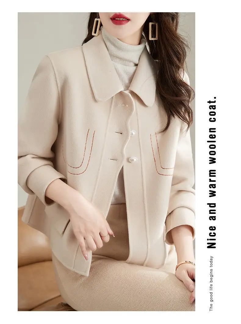 Fashionable Korean Style Slimming Casual All-matching Graceful Solid Color Small
