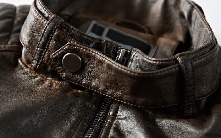 Fashion Thick Solid Color Retro Men’s Leather Jacket