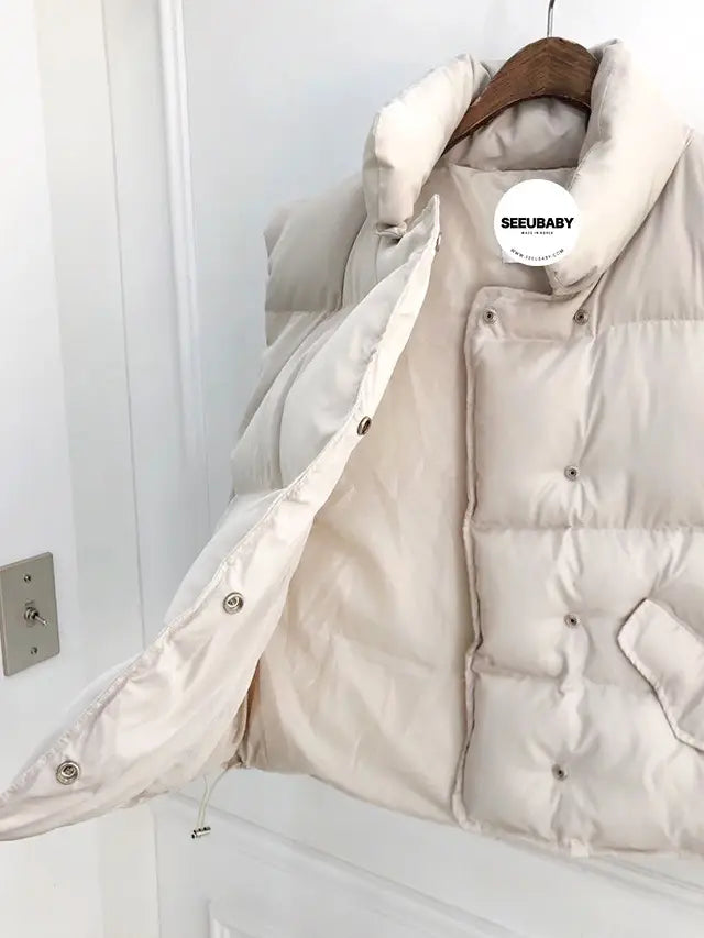Women’s Korean Style Lazy Style All-match Down Cotton Bread Coat Vest