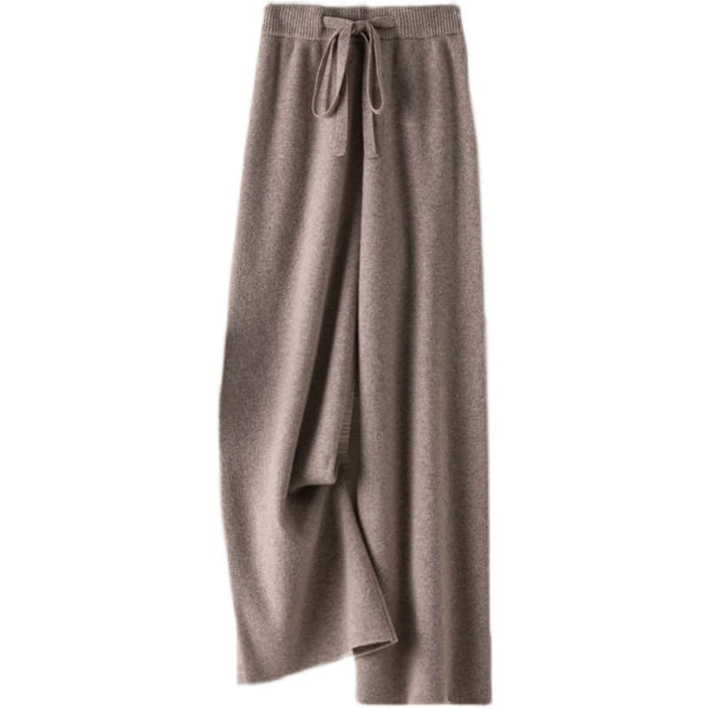 Thick Wool Wide Leg High Waist Drooping Mop Pants