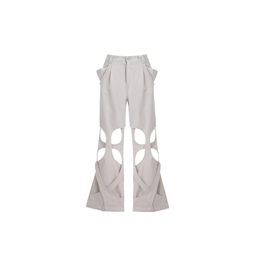 Deconstructing Loose Old Overalls Men - White / L
