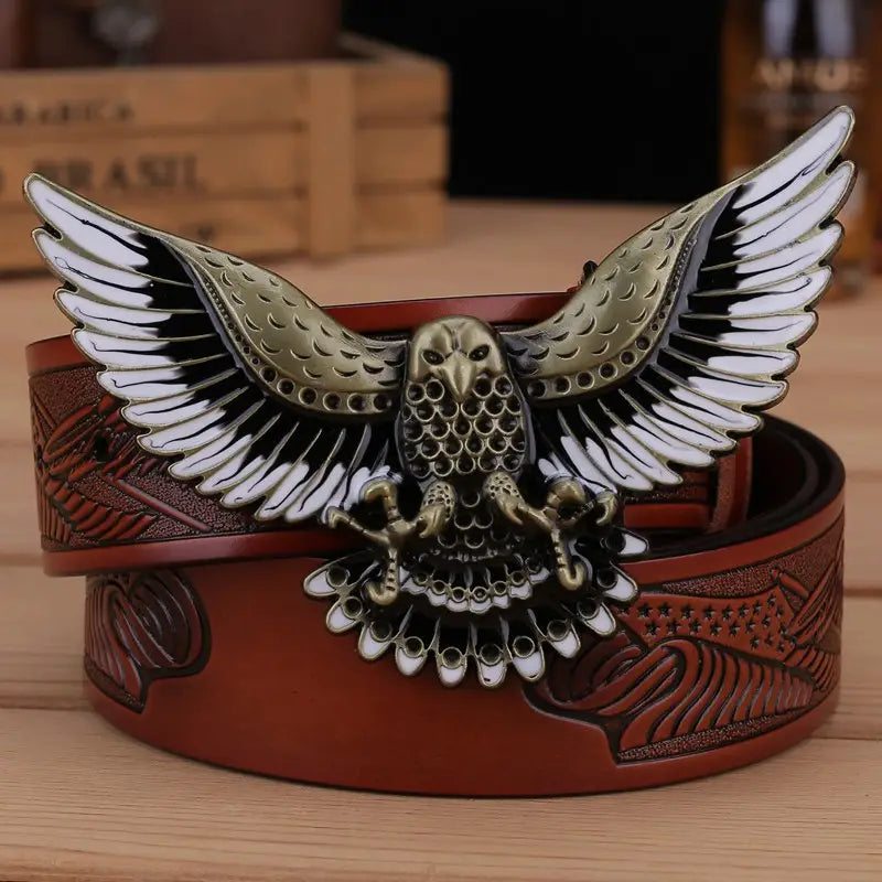 Western Men’s Leather Personality Belt
