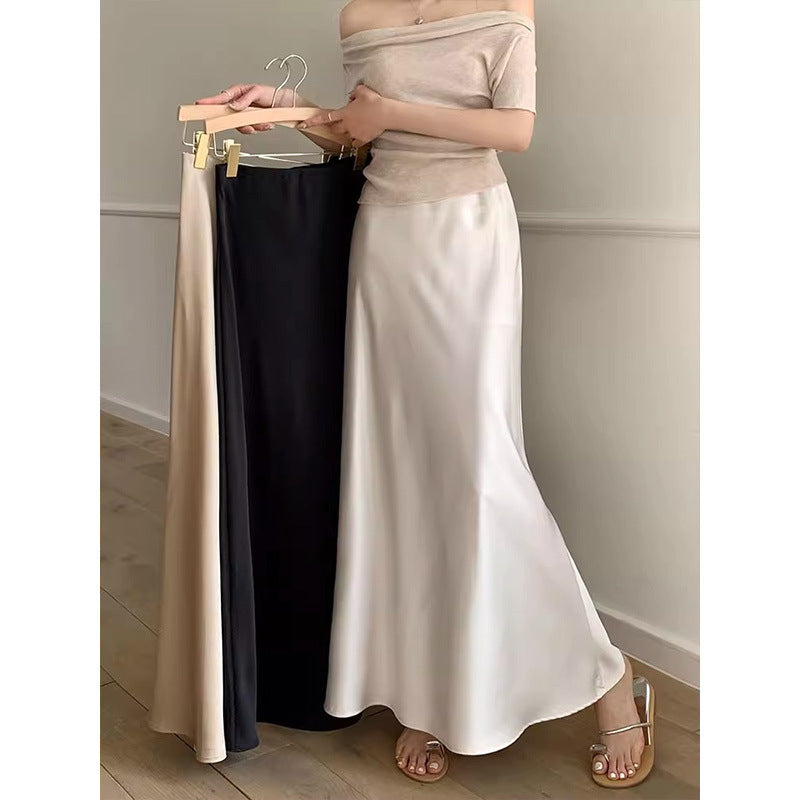 Design High Waist Skirt Women’s Mid-length
