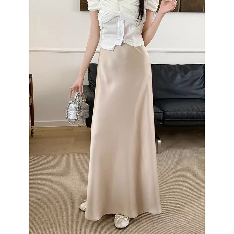 Design High Waist Skirt Women’s Mid-length