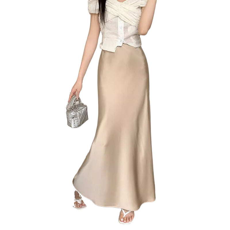 Design High Waist Skirt Women’s Mid-length