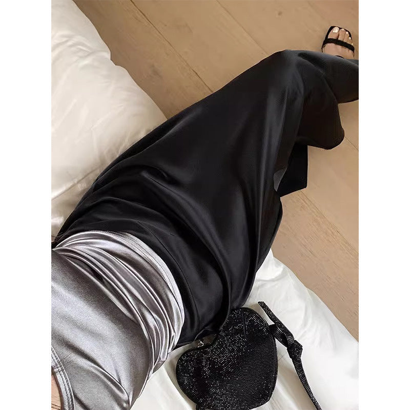 Design High Waist Skirt Women’s Mid-length - Black / XXS