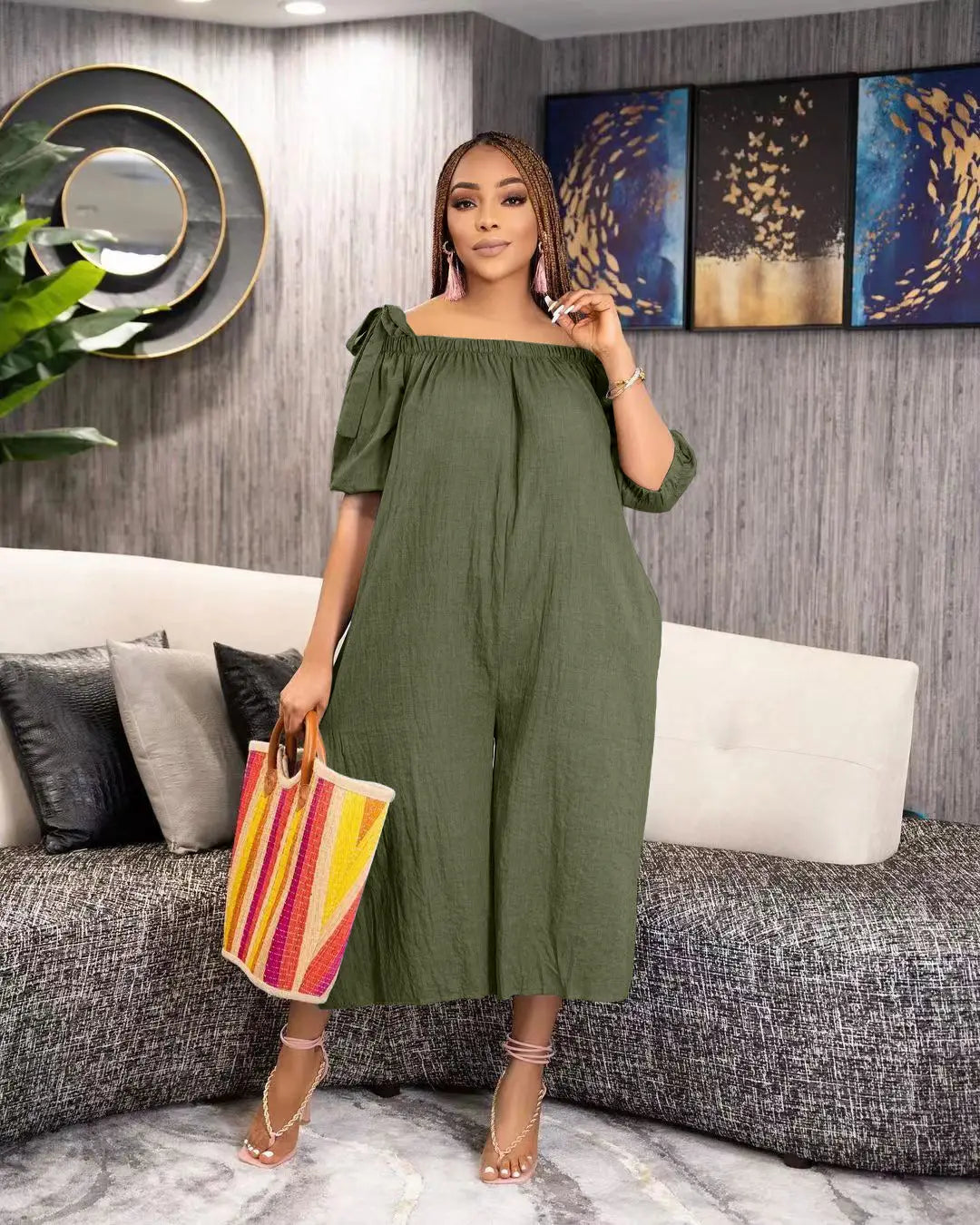 Summer Loose Casual Loose Cropped Jumpsuit