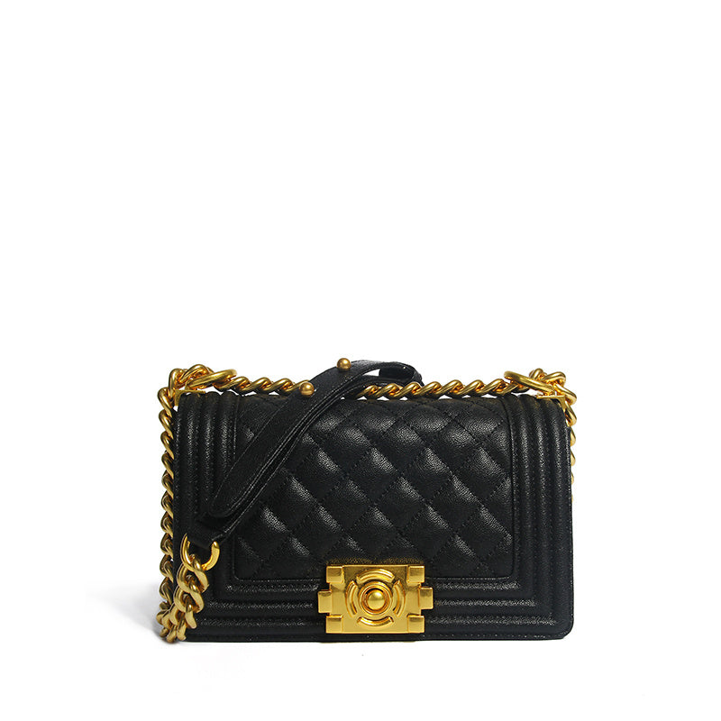 Diamond Cowhide Box Luxury Clothing For Men and Women - Black