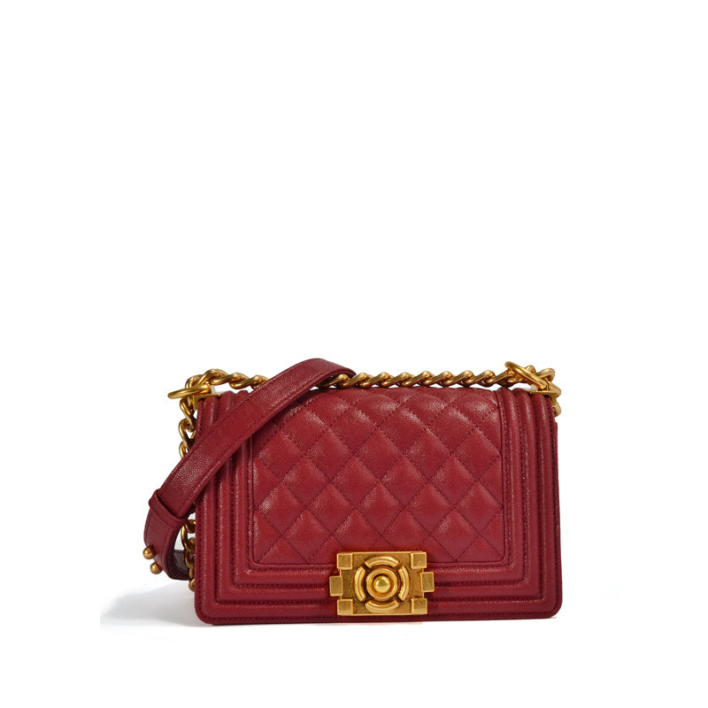 Diamond Cowhide Box Luxury Clothing For Men and Women - Red