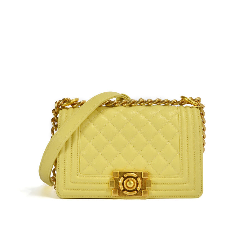 Diamond Cowhide Box Luxury Clothing For Men and Women - Yellow