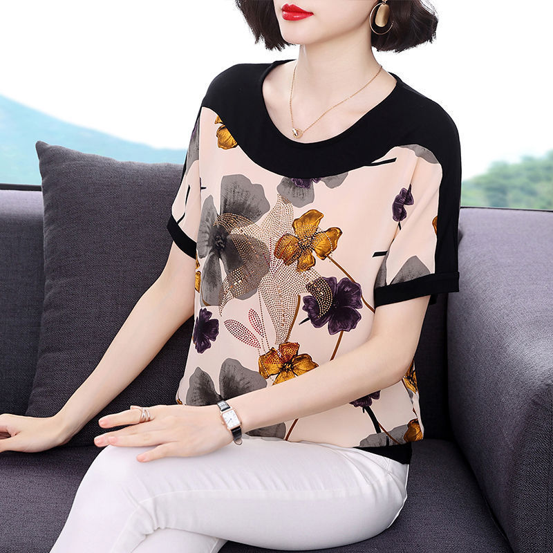 Women’s Short-sleeved T-shirt Loose Slimming Top