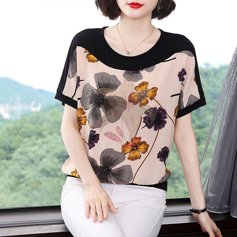 Women’s Short-sleeved T-shirt Loose Slimming Top