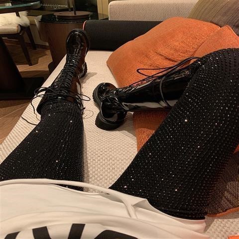 Diamond Trousers Luxury Clothing for Women High-End Fashion Online - Black diamond / One size