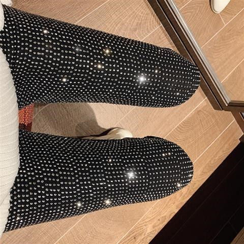 Diamond Trousers Luxury Clothing for Women High-End Fashion Online - Silver diamond / One size
