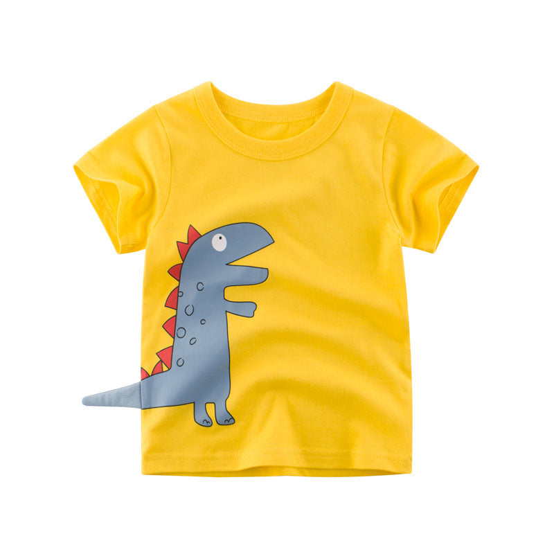 Dinosaur Kids T-shirt - Yellow / 120cm