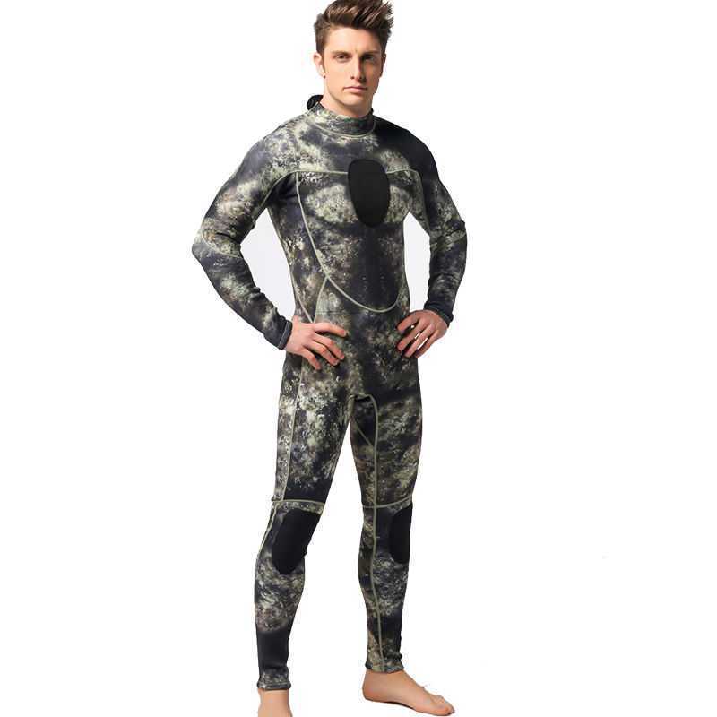 One-piece Camouflage Wetsuit Wear-resistant Cold-proof And Warm