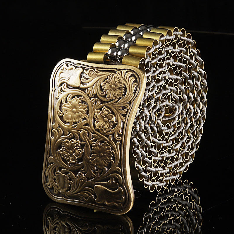 Men’s Stainless Steel Self-defense Belt With Smooth Buckle - Bana / 100cm