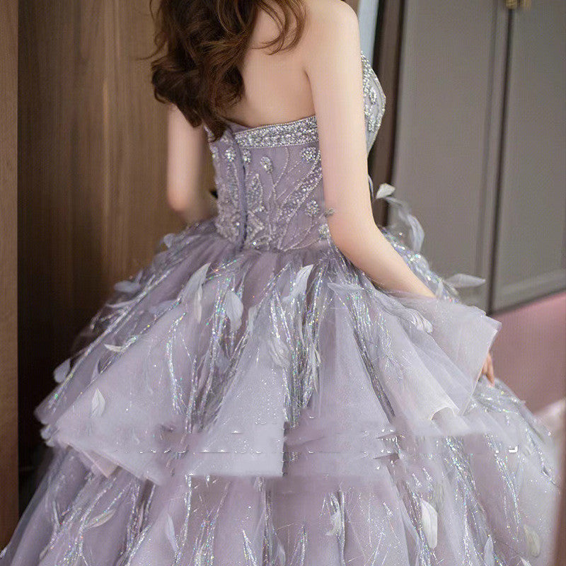 Long Women’s Bodice Puffy Dress