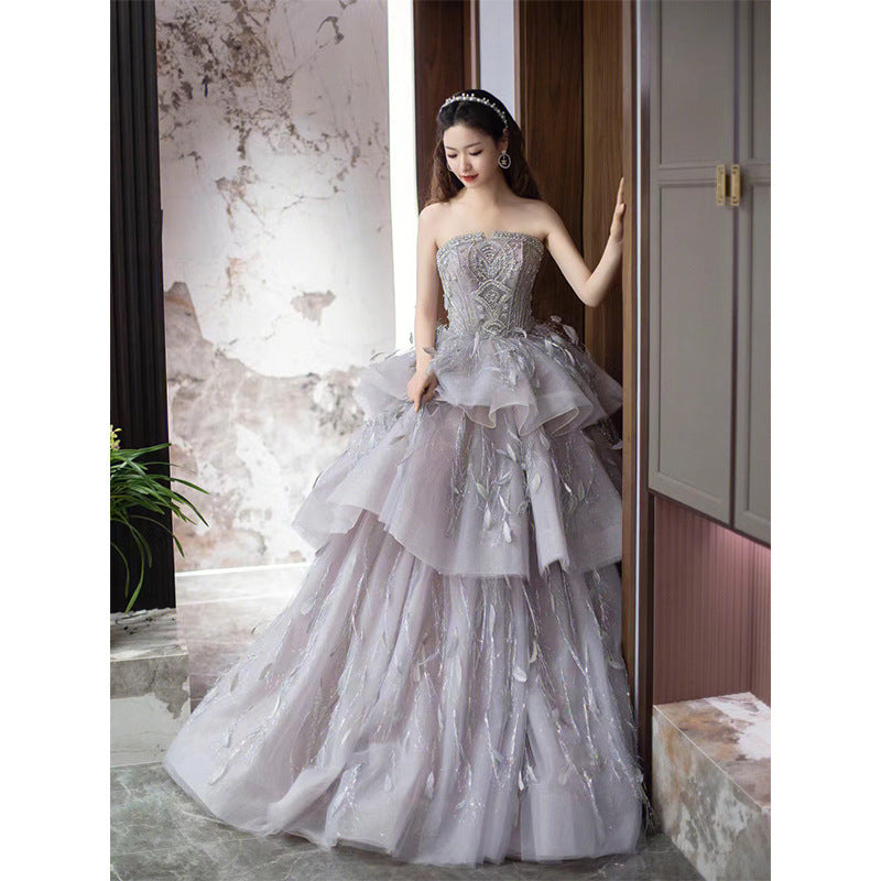 Long Women’s Bodice Puffy Dress