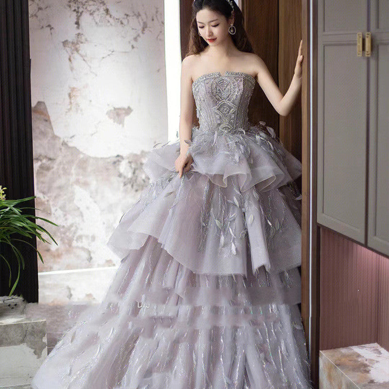 Long Women’s Bodice Puffy Dress
