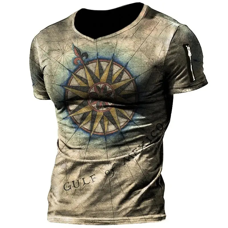 Men’s Casual Loose Short Sleeves T-shirt Round Neck
