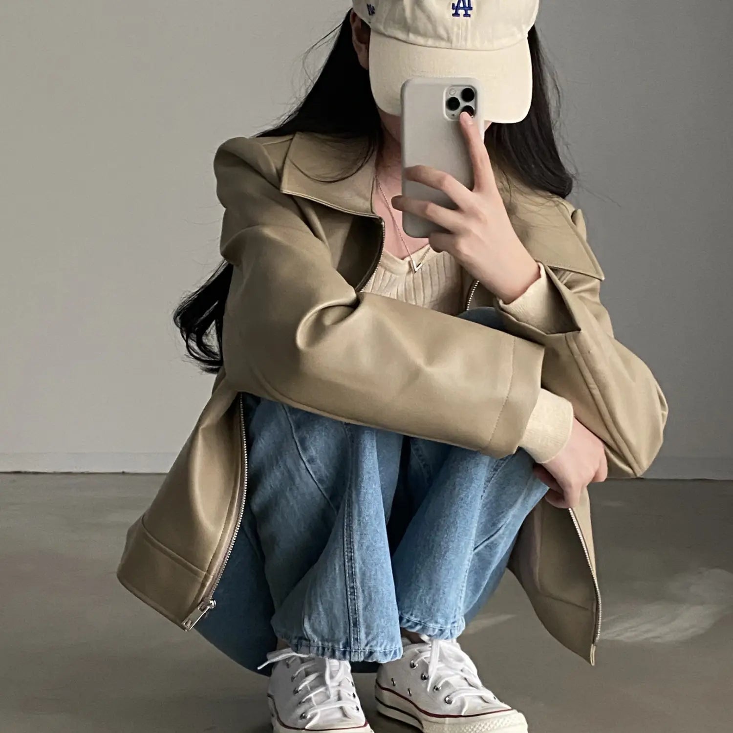 Handsome Cool Girl Versatile Motorcycle Jacket