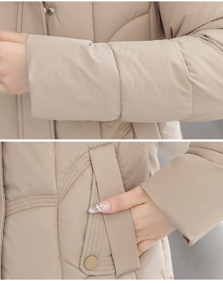 Fur Collar Down Jacket Slimming Coat