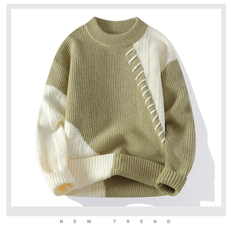 Matching Comfortable Loose Round Neck Sweater