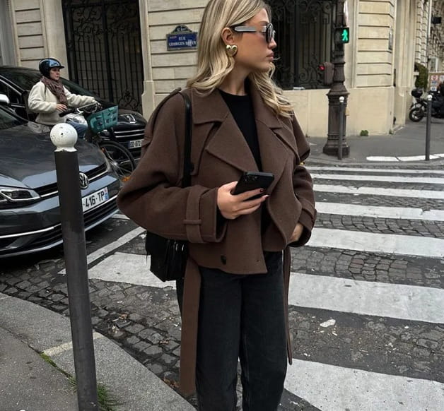Loose Double Buckle Lapel Long Overcoat Outerwear