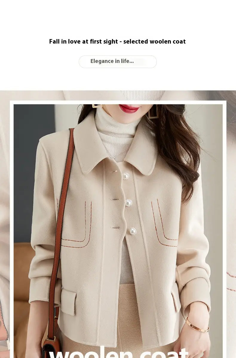 Fashionable Korean Style Slimming Casual All-matching Graceful Solid Color Small