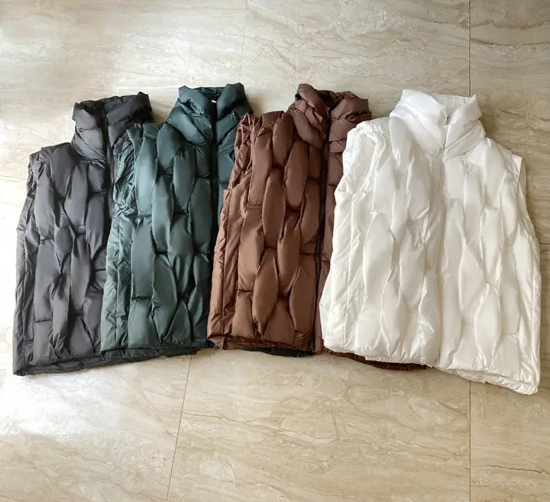Fried Street Stand Collar Down Women’s Cotton Vest