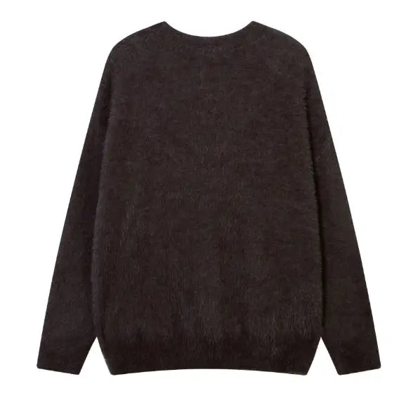 Harajuku Daily Commuting Fashion Personality Geometry Round Neck Jacquard Fashion Brand Knitted Pullover Loose Sweater
