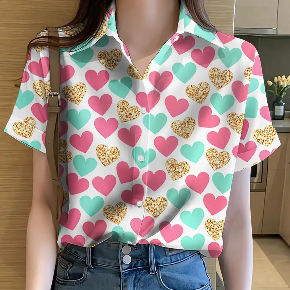 European Size Beach Hawaiian Women’s Shirt