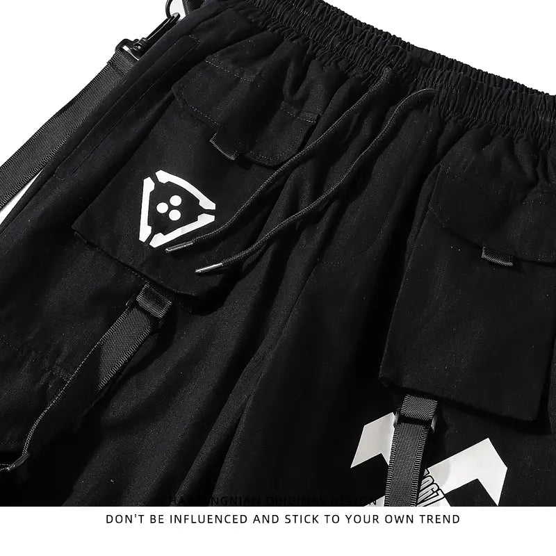 Fake Two-piece Pants Male Functional Wind High Street Trend Overalls