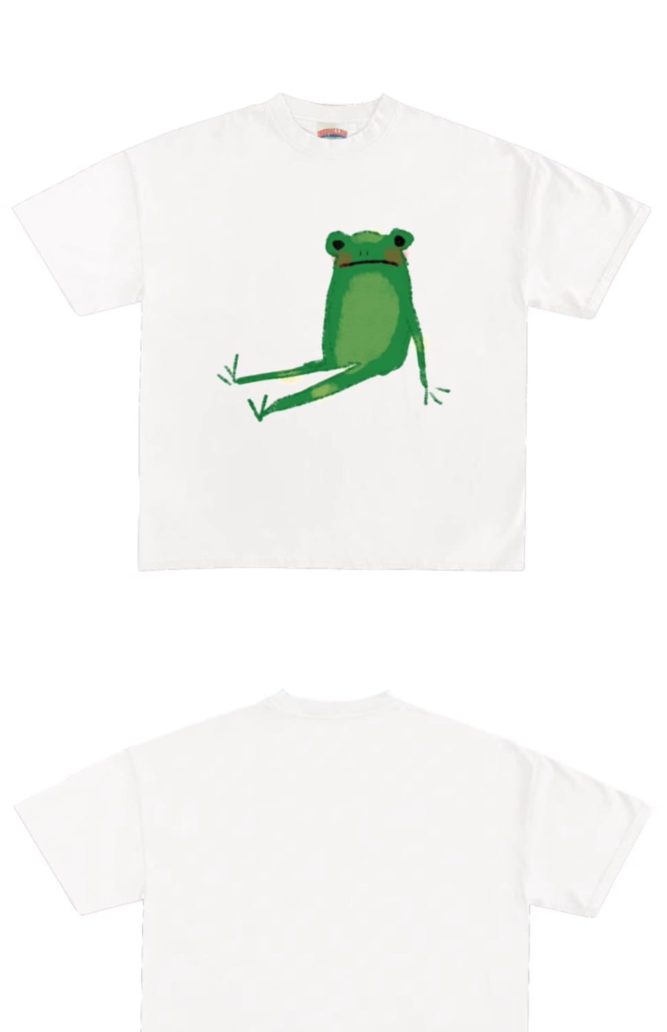 Frog Print T-shirt Cute Animal Pattern Spoof Casual All-match