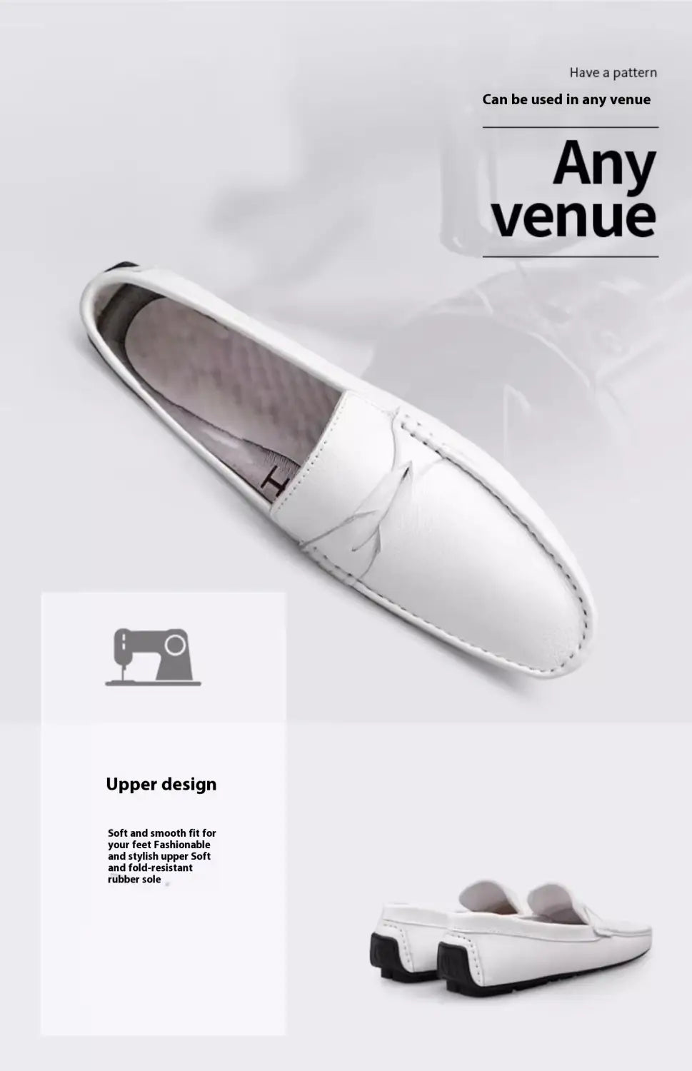 Genuine Leather Slip-on Lofter Peas Casual Shoes Men
