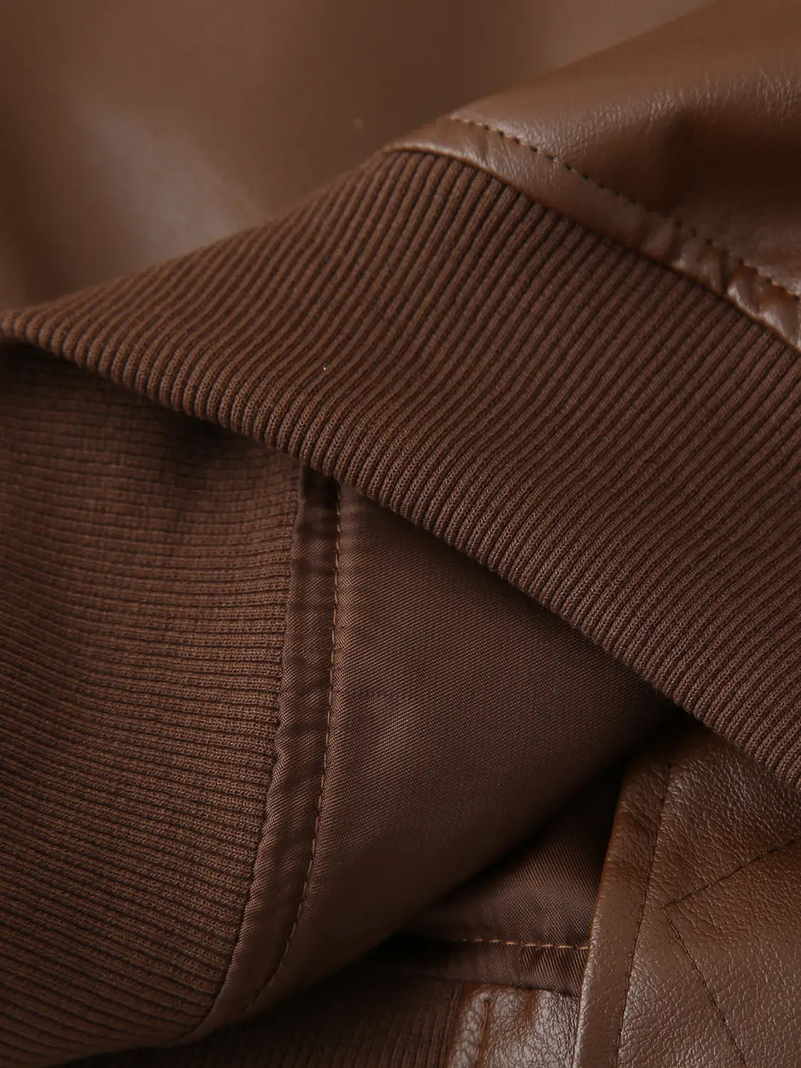 Short Jacket Fried Street Leather Clothing With Stand Collar Coat