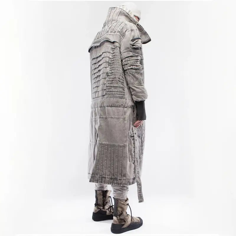 Not Called Old Lamb Wool Long Coat Jacket Men