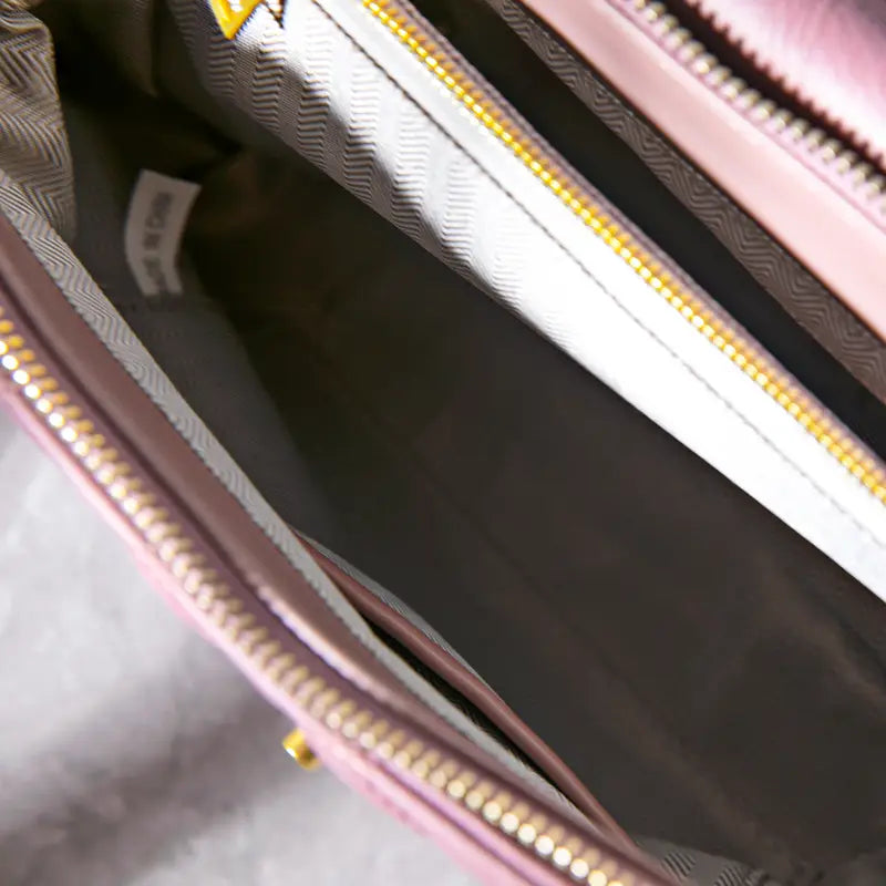Lilac Luxury Cowhide Bag High-End Fashion Online