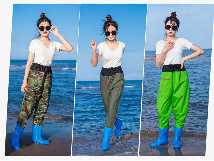 Women’s Thick Waterproof One-piece Half Body Rain Pants
