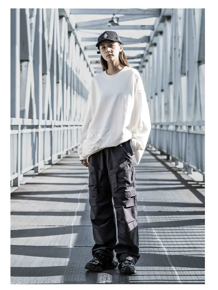 Straight Cargo Pants Men’s Multi-pocket Paratrooper Pants