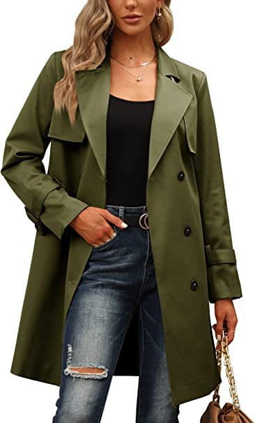 European And American Autumn Women’s Double Breasted Fashion Casual Trench Coat
