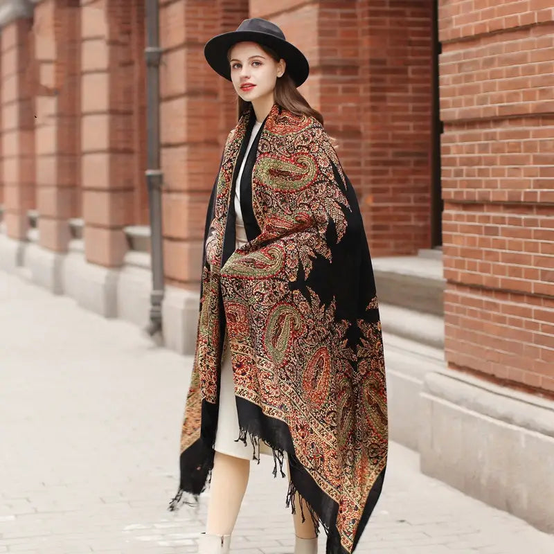 Women’s Dual-use Cape Oversized Shawl For Autumn