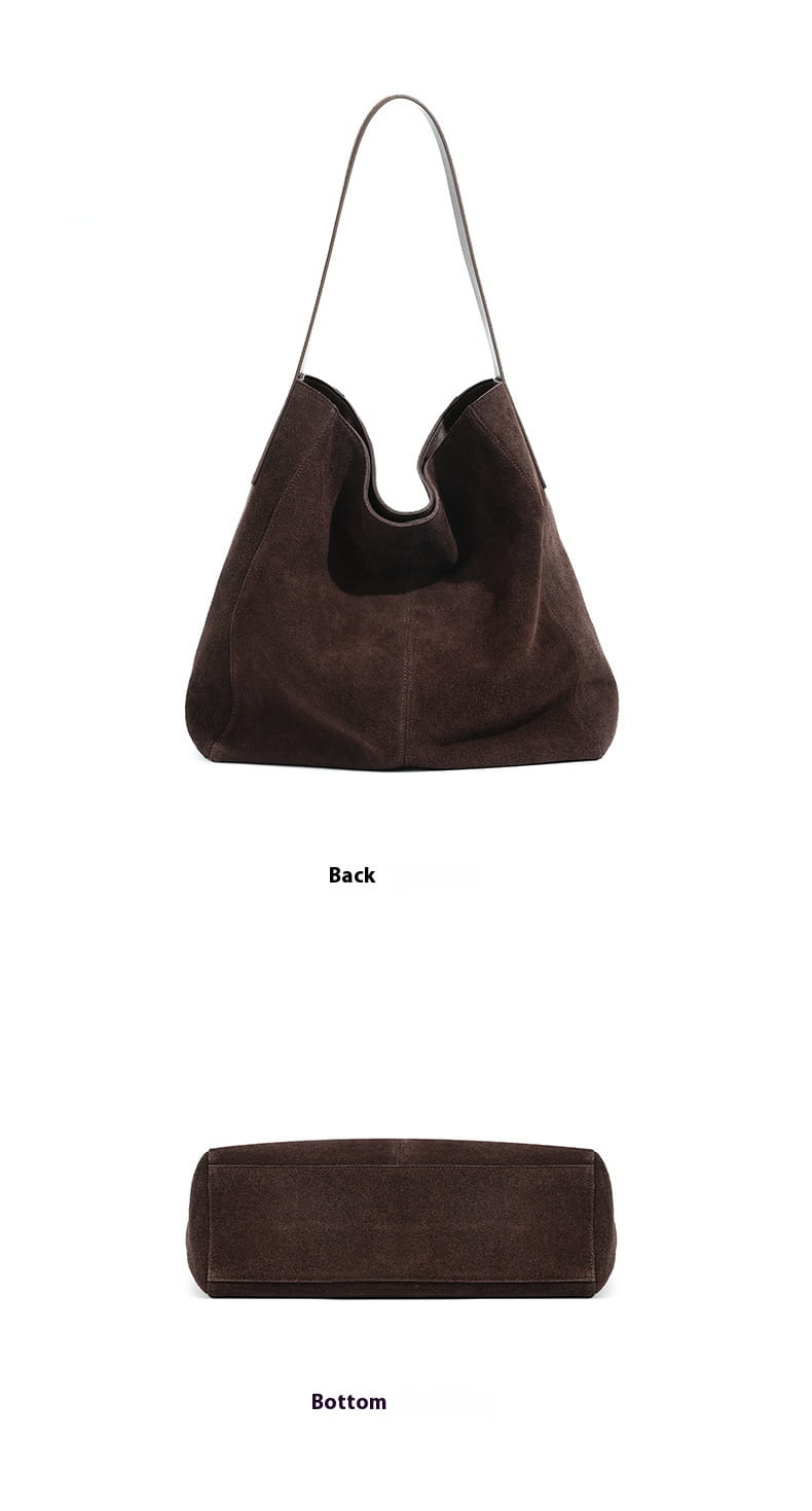 Ebony Brown Layer Suede Luxury Fashion Bag
