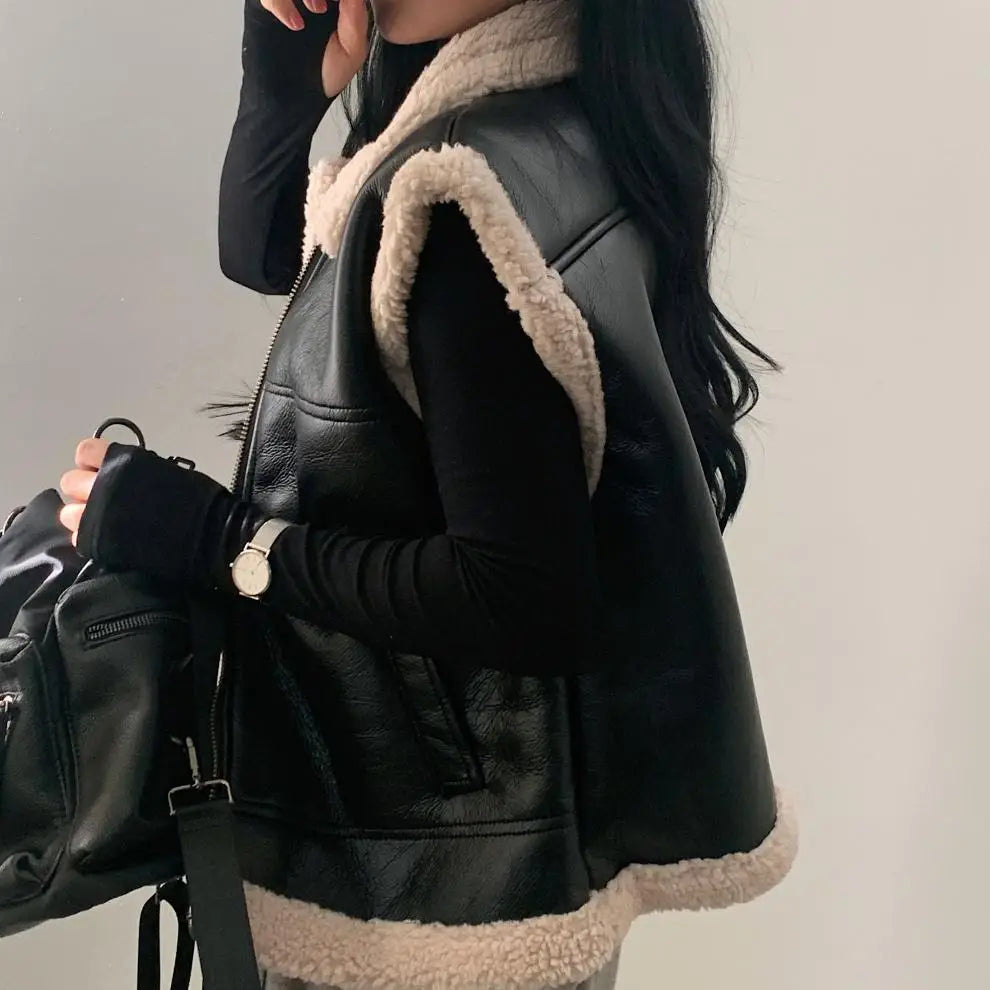 All-match Zipper Vest Jacket Coat For Women