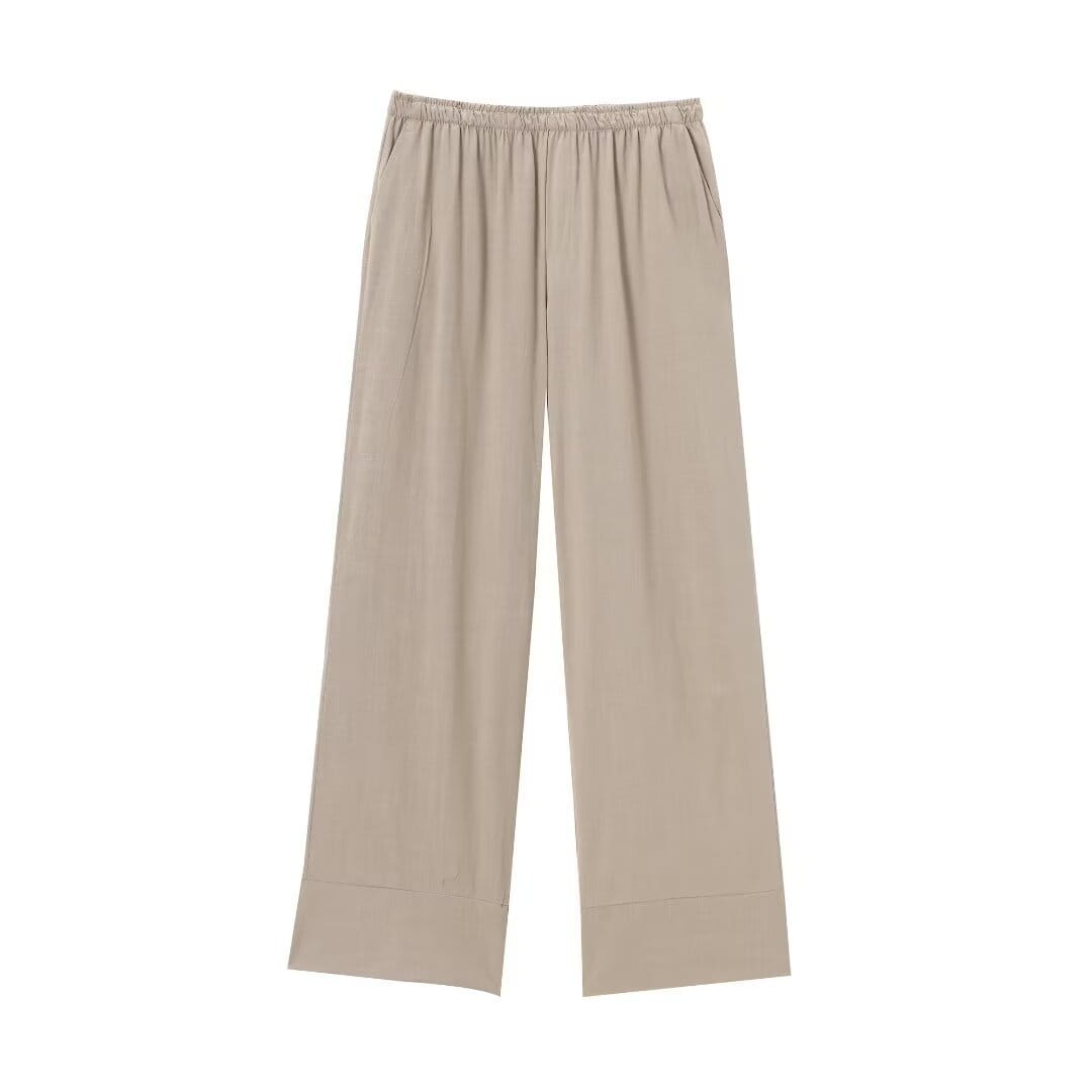 Texture Double Breasted Kimono Style Outerwear Pants