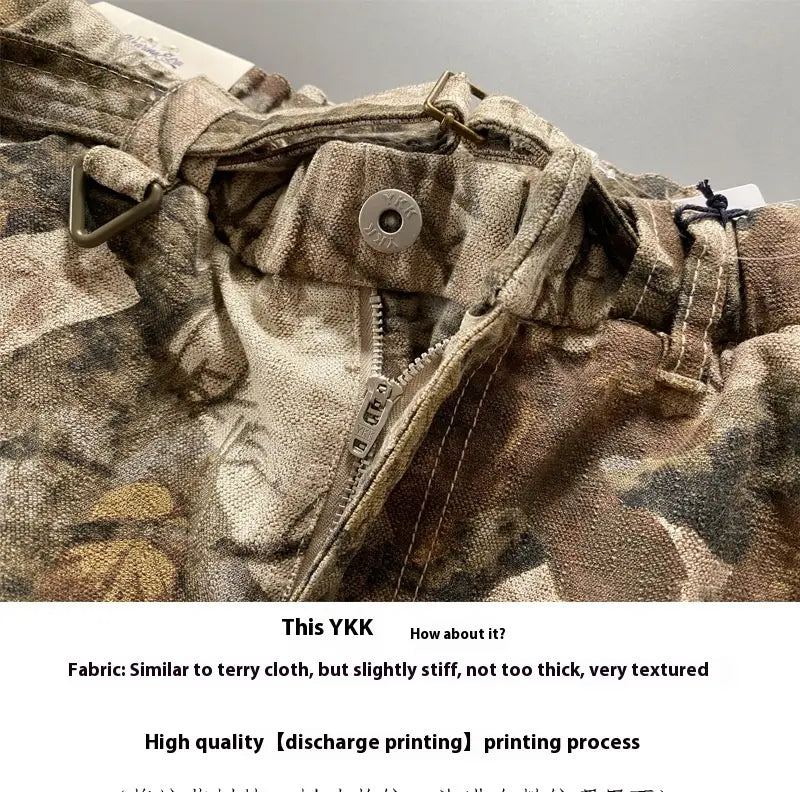 Heavy Dead Wood Branch Camouflage Shorts Men’s Maple Leaf Shorts