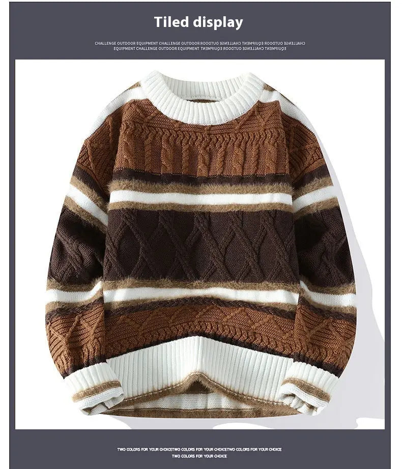 Round Neck Men’s Casual Sweater