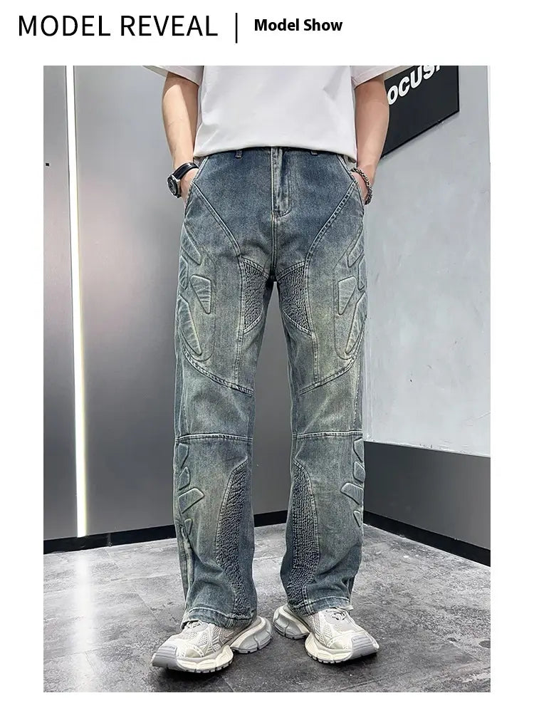 Three-dimensional Steel Seal Anti-collision Structure Jeans